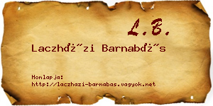 Laczházi Barnabás névjegykártya